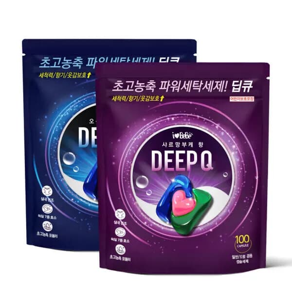딥큐 3in1 고농축 캡슐세제 오션브리즈 200개 X 2세트 26,230원