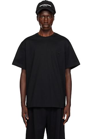 SSENSE 우영미 블랙 웨이브 그래픽 티셔츠 $126 무배 프라이빗 딜