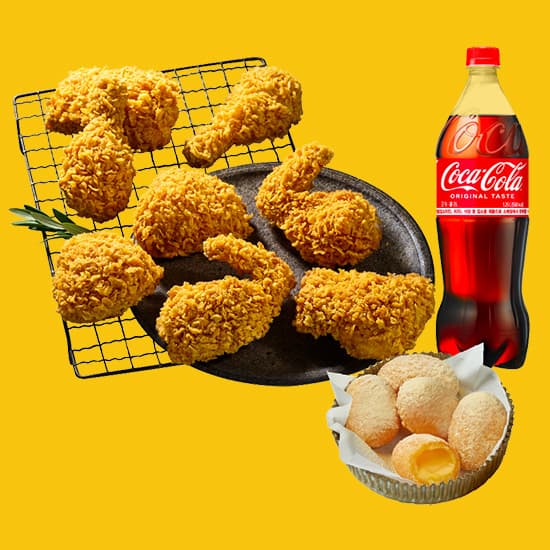 BBQ 황금올리브치킨+황금알치즈볼+콜라1.25L 22,500원