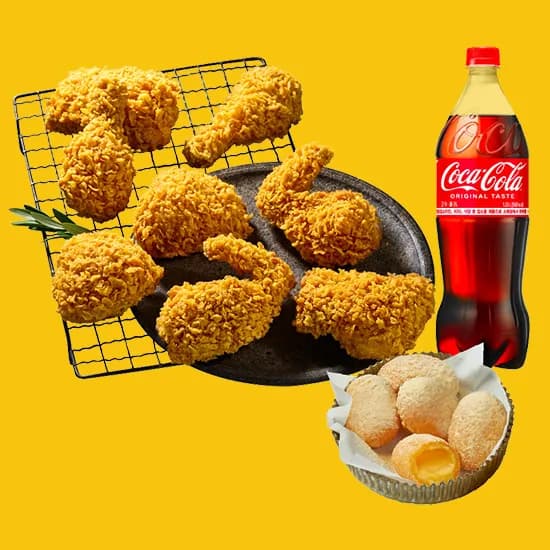 BBQ 황금올리브치킨+황금알치즈볼+콜라1.25L 22,500원