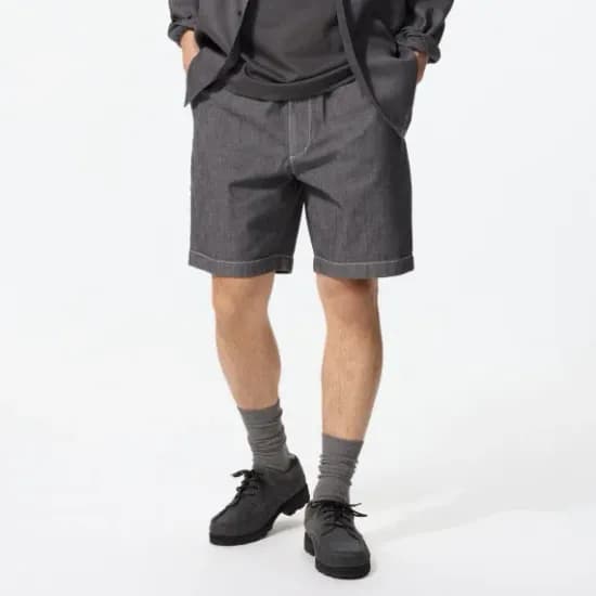 유니클로 샴브레이 데님쇼츠 1.9발