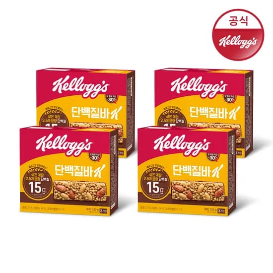 켈로그 NEW 단백질바K 50g x 2팩 + 2팩