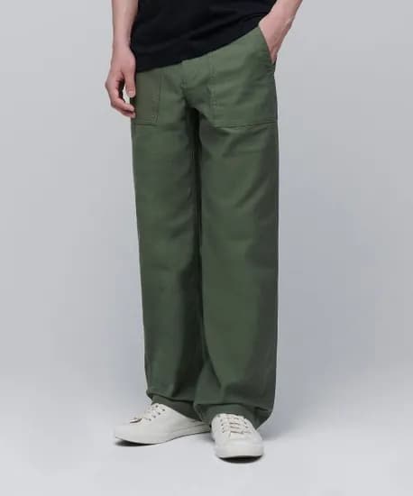 무신사 레플리카 퍼티그 팬츠 세이지 그린