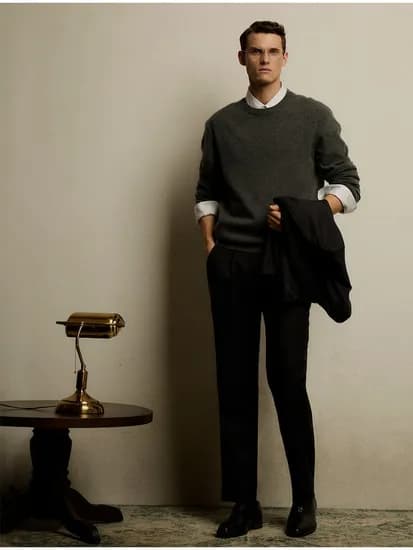 더니트컴퍼니 캐시미어100 니트+머플러 88,560원