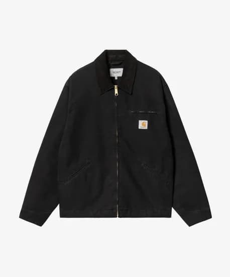 칼하트WIP OG 디트로이트 자켓 Black/Black Aged Canvas