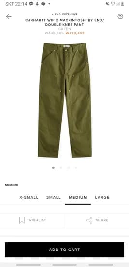 칼하트 WIP 매킨토시 콜라보레이션 더블니 외 다양