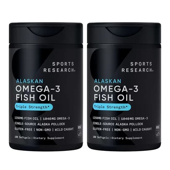 스포츠리서치 오메가3 피쉬 오일 트리플 스트렝스 소프트젤 180정 2통