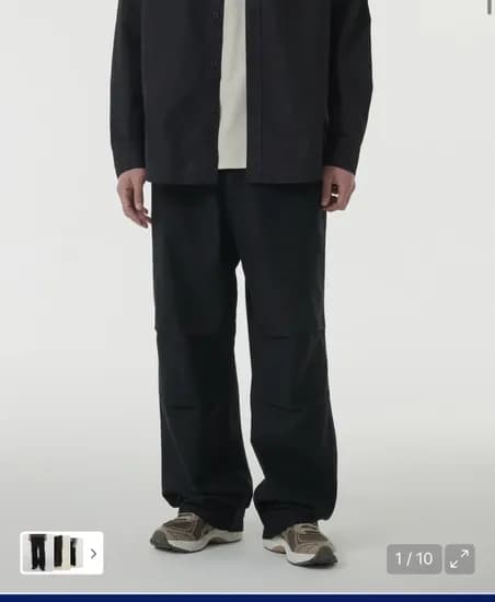 무탠다드 백사틴 파라슈트 블랙