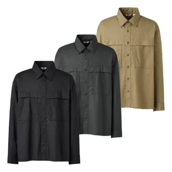 유니클로U 유틸리티 오버사이즈 셔츠 (긴팔)