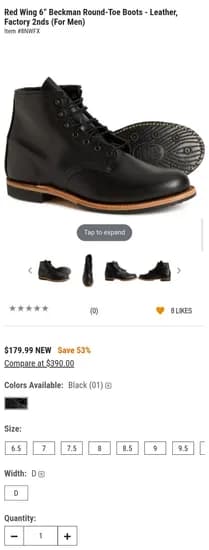 시에라 레드윙 벡맨 9423 블랙