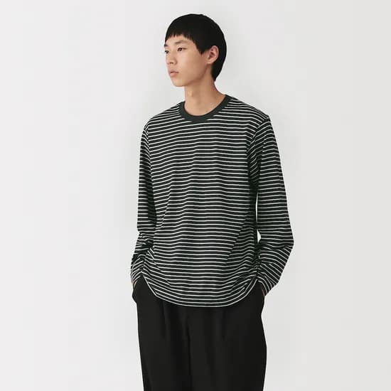 무인양품 보더 티셔츠