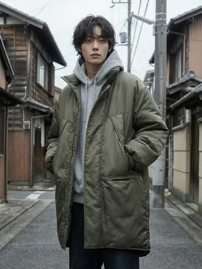 비바스튜디오 파카 롱패딩 피코트