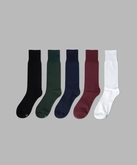 1507 베이직 트라우져 하이 수피마 코튼 삭스 5팩 컬러팩