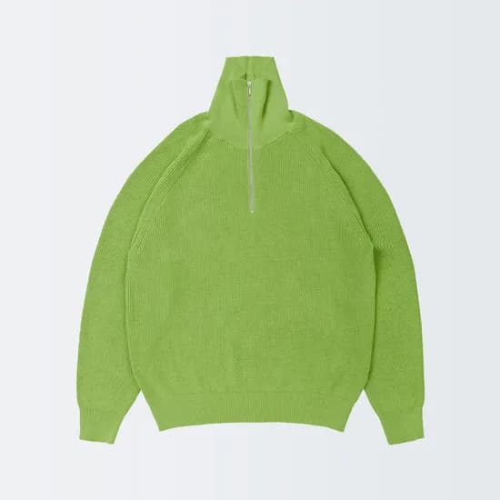 소신 Fine Cotton cover zip Knit AVOCADO