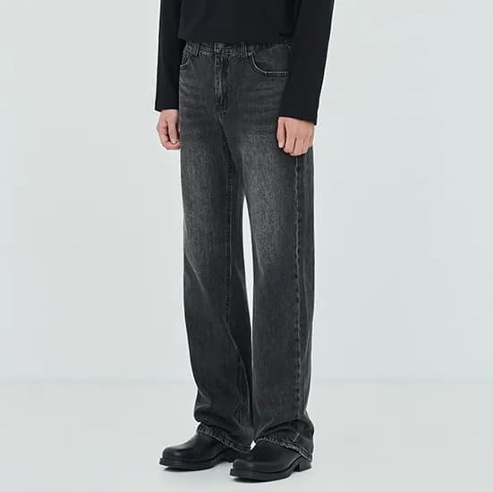 페이탈리즘 블랙 와이드 데님 ₩6,210