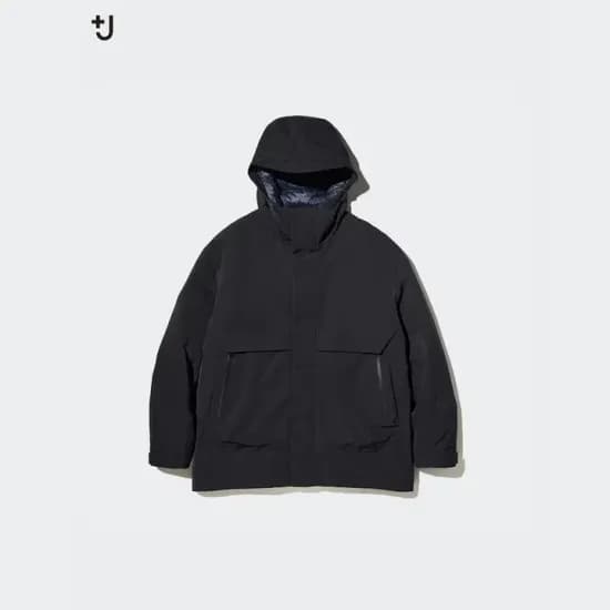 유니클로 질샌더 하이브리드 다운 오버 사이즈 파카