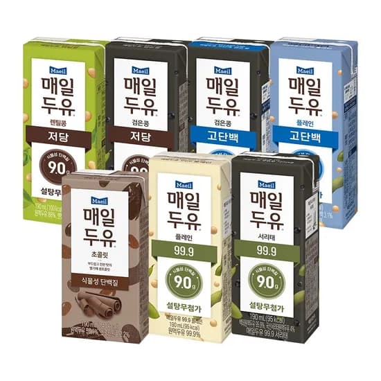 매일두유 7종 99.9/고단백 등 48팩 22,920원~