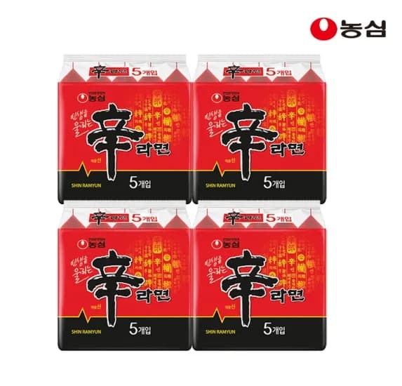 신라면 20개 11,950원/짜파게티 20개 15,500원/너구리 20개 13,300원/신너짜 등