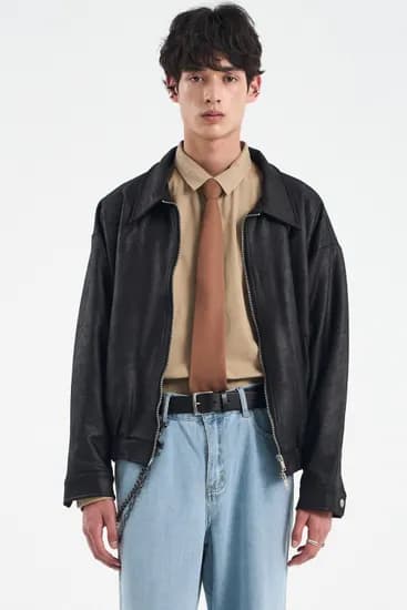 블랙모먼트 비건 스웨이드 자켓 16,000원