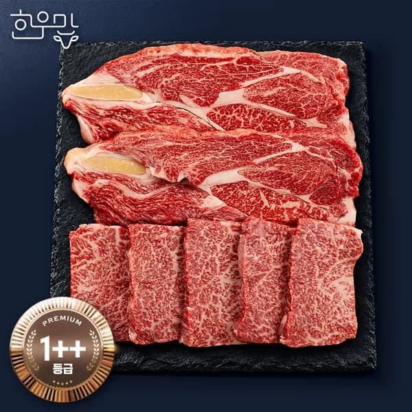 한우맘 1++등급 한우 살치등심 구이세트 400g