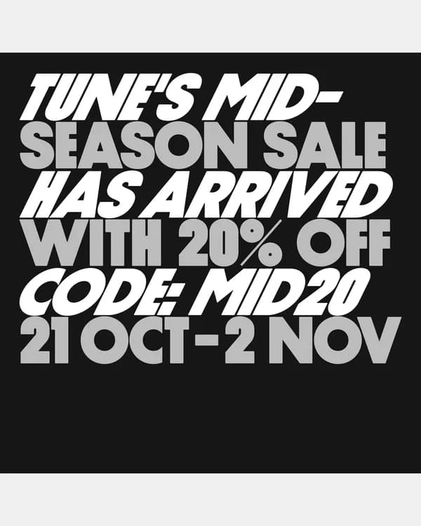 TUNE 미드시즌 세일 20%