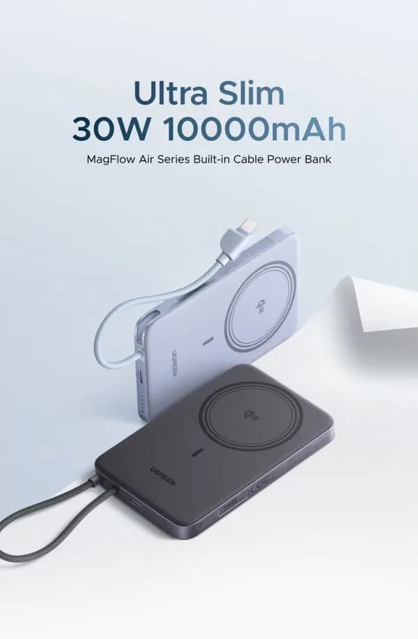 유그린 MagFlow Air 맥세이프 보조배터리 10000mAh
