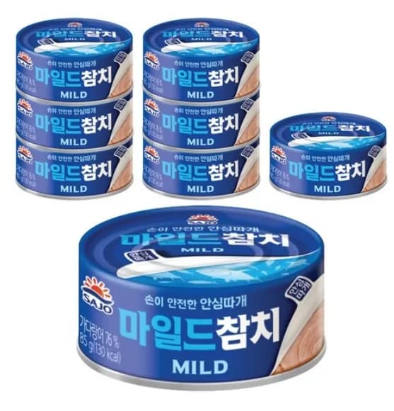사조참치 마일드 85g 8개 8,500원
