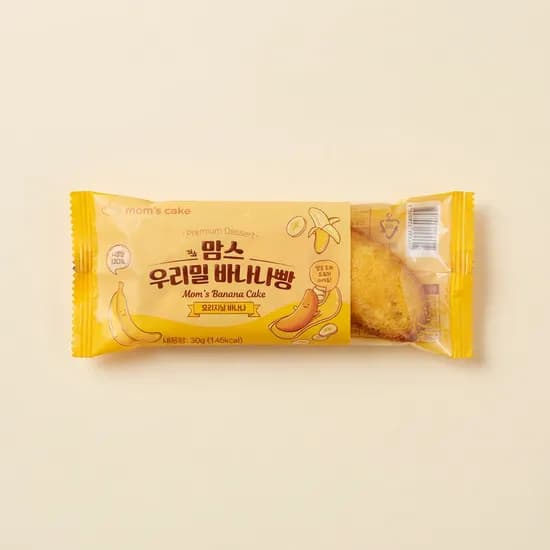 하루특가) 맘스케이크 우리밀 바나나빵, 오리지널, 30g, 30개