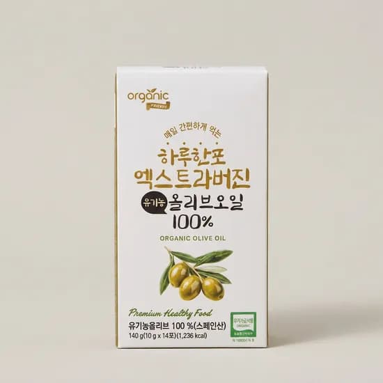 하루특가) 오가닉프렌즈 하루한포 엑스트라버진 유기농 올리브오일 100%,