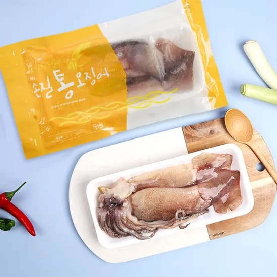 하루특가) 자연산 손질 원양산 통오징어, 220g, 2미, 5팩