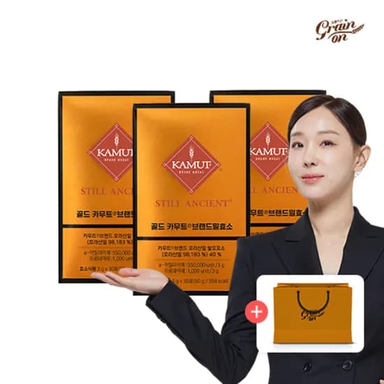 하루특가) 골드카무트 브랜드밀 효소, 3g, 30포, 3박스