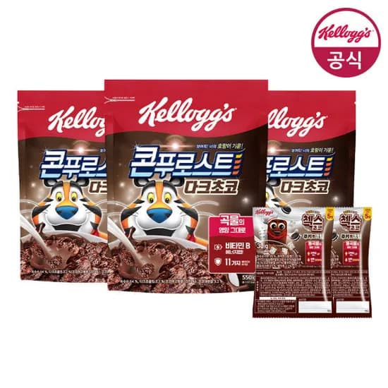 콘푸로스트 다크초코 550g x 3개 + 쿠키앤크림 30g