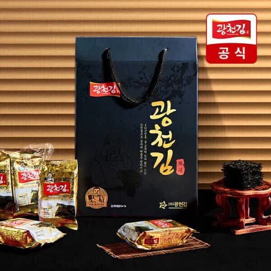 광천김 3대째 달인 재래 도시락김 선물세트 27봉