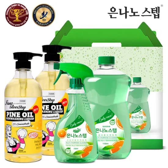 다용도 세정제 선물세트 세정제 550ml 리필 1.1L 주방세제 1L 2개
