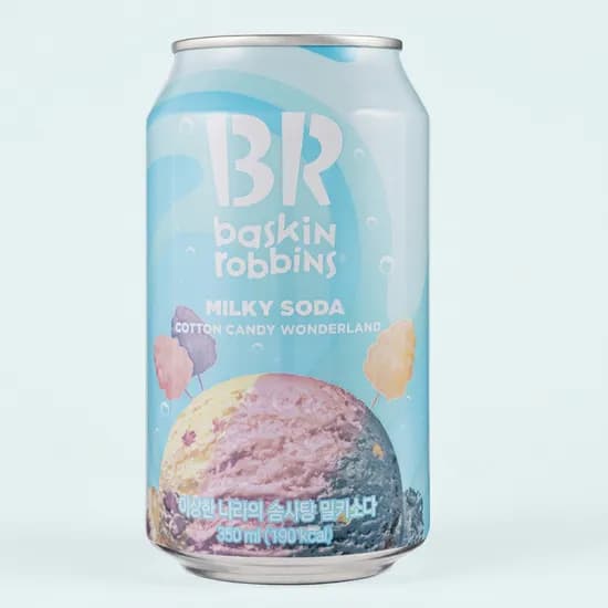 배스킨라빈스 밀키 소다 이상한나라솜사탕 350ml 12개
