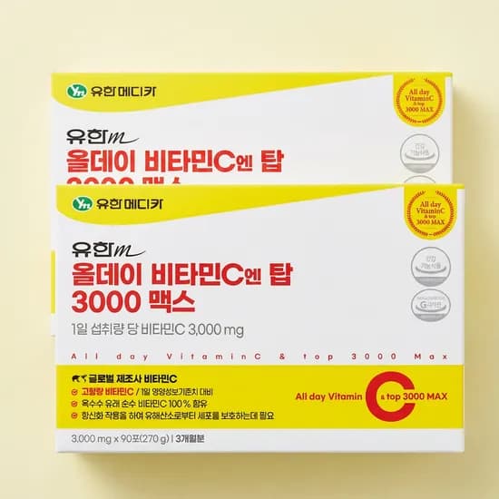 유한메디카 올데이 비타민C 엔 탑 3000 맥스 90포 2개