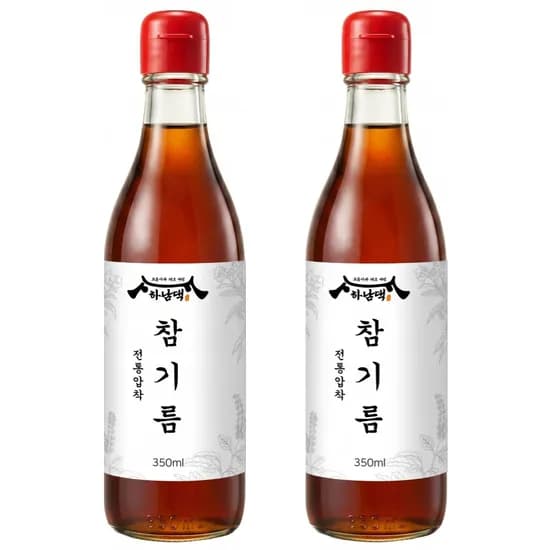 하남댁 전통 참기름 350ml 2병