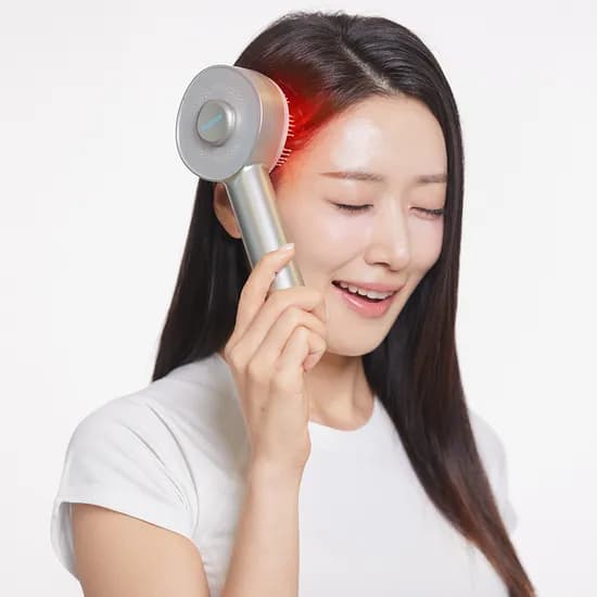 하루특가) 휴플러스 두피 EMS 마사지기, CORDZERO-DP111, 실버, 1개