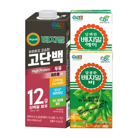 베지밀 담백한 A 에이 / 달콤한 B 비 두유 190ml 48팩