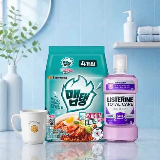 리스테린 그린티 마일드 750ml x4 + 250ml 랜덤 증정