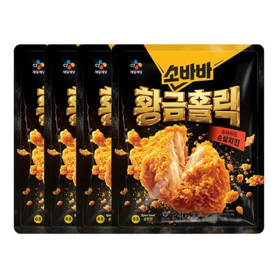 CJ 고메 소바바 황금홀릭 순살 240g 4개 CJ 고메 소바바 황금홀릭 순살 240g 4개