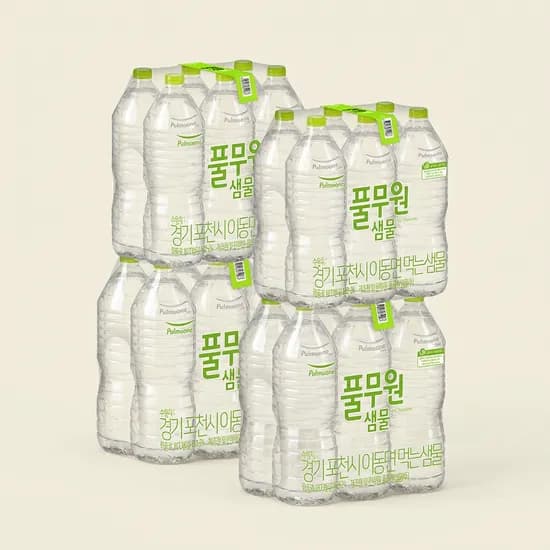 풀무원 샘물 생수 무라벨 2L 24개