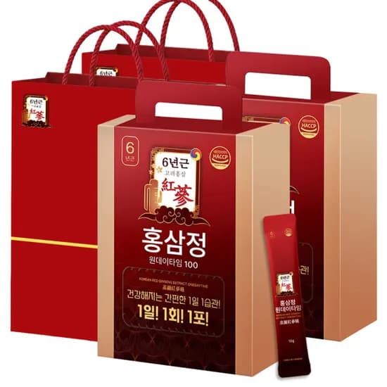 6년근 홍삼정 홍삼스틱 1+1 대용량 100포 X 2세트