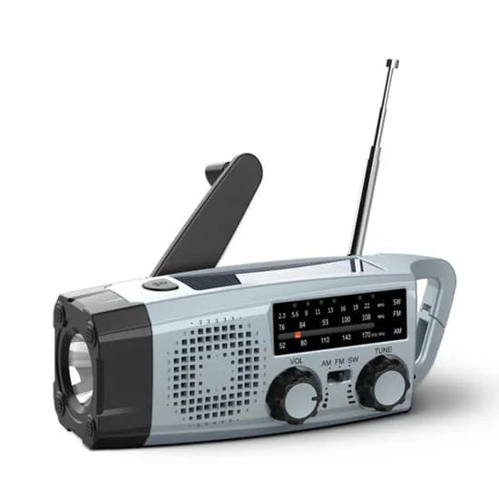 서바이복스 휴대용 재난라디오 크랭크 자가발전 FM AM 단파 보조배터리 LED랜턴