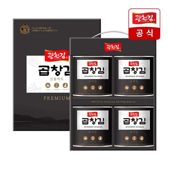 곱창김 캔김 4캔 선물세트 (곱창캔 4캔) [원산지:국산]