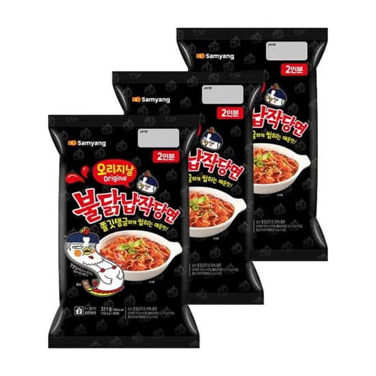 삼양 불닭납작당면 155.5g 3개