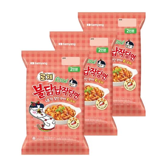 삼양 로제불닭납작당면 169.4g 3개