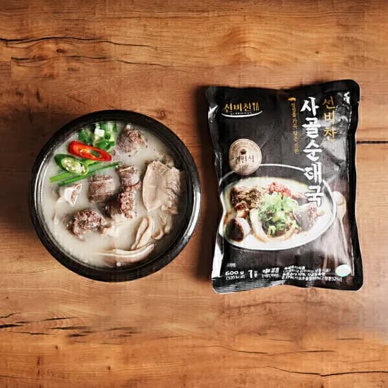 선비찬 사골순대국 600g X 5봉(+새우젓3봉) // 사골육수로 조리 국내산 고기 순대 확인필