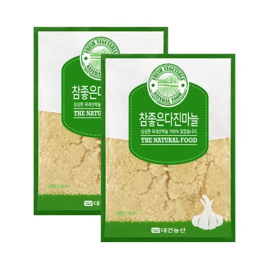 루이푸드 참좋은 다진마늘 꼭지제거 2KG (1KG x 2개)
