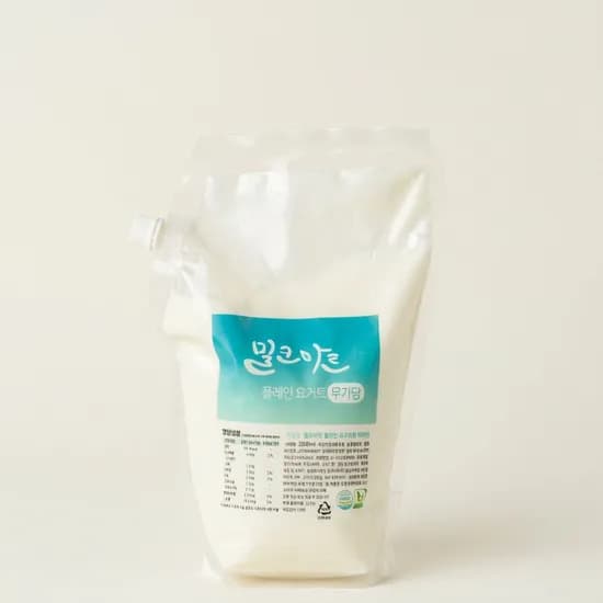 밀크아트 플레인 요구르트 무가당 1L 2개